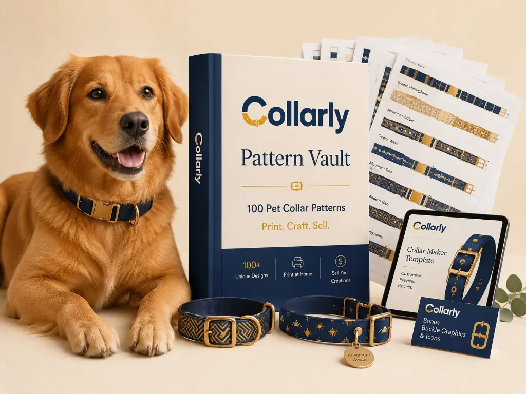 Collarly Pattern Vault — 100 Pet Collar Patterns & Business Starter Kit